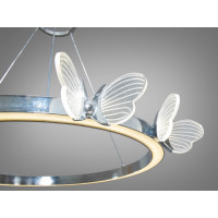 Вишукана підвісна світлодіодна люстра в дитячу "Метелик", 35W, хром Diasha 6185HR
