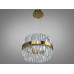 Неповторна підвісна кришталева лед люстра в кухню, 80Вт, бронза Diasha 840/400BR
