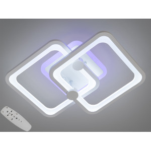 Світлодіодна люстра з смарт світильник з пультом, димером, 55W, чорна Diasha 8208/2WHLED3colordimmer