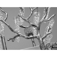 Унікальна підвісна кришталева люстра витягнутої форми, 14 ламп, хром Diasha 609-L1200CH