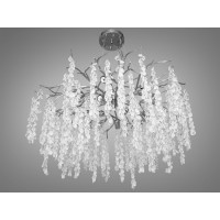 Унікальна підвісна кришталева люстра з алюмінію "Гліцинія", 10 ламп Diasha 603-800CH