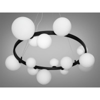 Люстра в стилі Loft - "Бульбашки" на 15 ламп Diasha 1082-15BK+WH