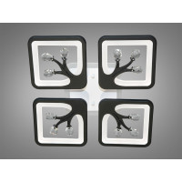 Пристельова LED люстра з пультом і підсвічуванням, 85W, черная Diasha S8157/4BKLED3colordimmer