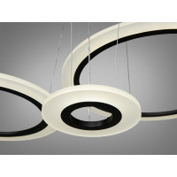 Светодиодная люстра в спальню 170 Вт Diasha 6639/600+400+200BK