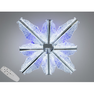 Стельова LED люстра хром 105W пульт димер Diasha 25106/4+4HRLED3colordimmer