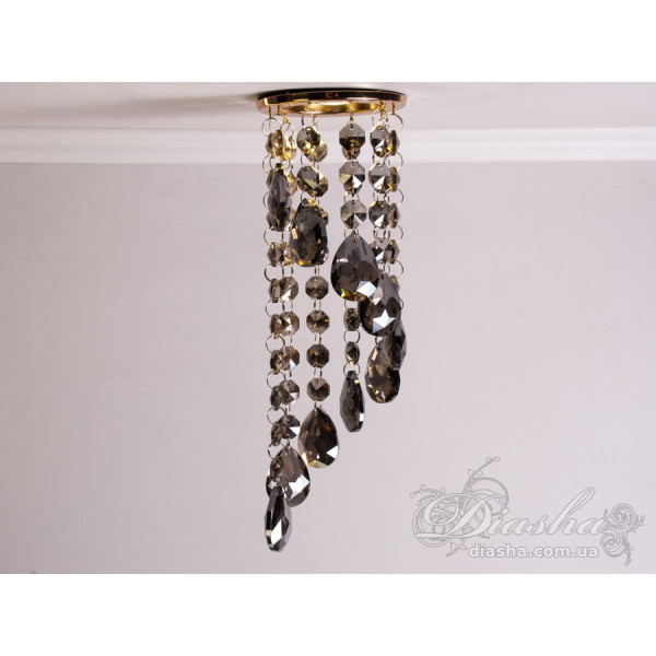 Точковий світильник із кришталевими підвісками Diasha 6013DGD-SM
