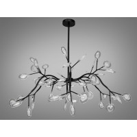 Декоративная люстра в зал 54 лампочкии, чорна Diasha 886-54CBK