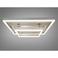 Світлодіодна стельова люстра чорна 120W чотири квадратні плафони Diasha 2547NEWHRdimmer