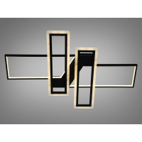 Чорна світлодіодна стельова люстра з пультом, 100W Diasha 5601/SBK