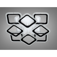 Стельова світлодіодна люстра з димером 130W Diasha AS8170/4+4BKLED3colordimmer