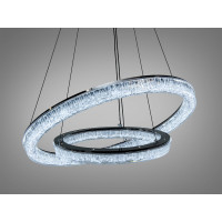 Підвісна люстра LED Diasha чорна 66W 2 кільця Diasha 1712/600+400BK