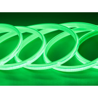 СОВ LED стрічка 220в, 288 шт/м, герметична, 10мм, зелений Diasha P220CL-COB-288-GREEN-65-10