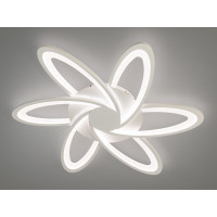 Сучасна пристельова світлодіодна люстра з пультом, 92Вт, біла Diasha 2445/6WHdimmer