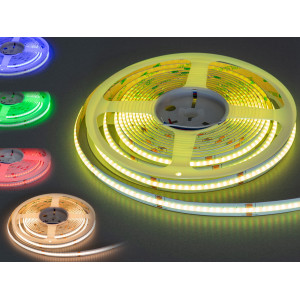 LED стрічка 24В, 108 діодів на метр, 10мм, RGB Diasha P24-COB-840-RGB+WW-20-10