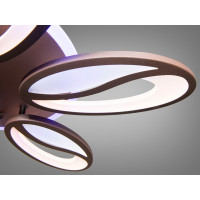 Стельова LED люстра з диммером, підсвічуванням, 105Вт, коричнева Diasha 8090/6CFLED3colordimmer