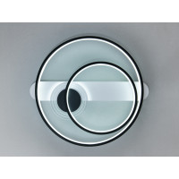 Світлодіодна стельова люстра MX2247-2 білий чорний 64 Вт два кільця Diasha MX2247/2WH+BK