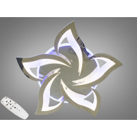 Світлодіодна акрилова люстра з пультом та підсвічуванням, 75 Вт, хром Diasha 8146/5HRLED3colordimmer