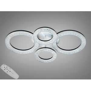 Стельова світлодіодна люстра з пультом, димером, підсвічуванням, 75W Diasha 2203/2+2BKLED3colordimmer