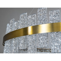 Лаконічна підвісна кришталева світлодіодна люстра на кухню, 90 Вт, хром Diasha 828/800BR