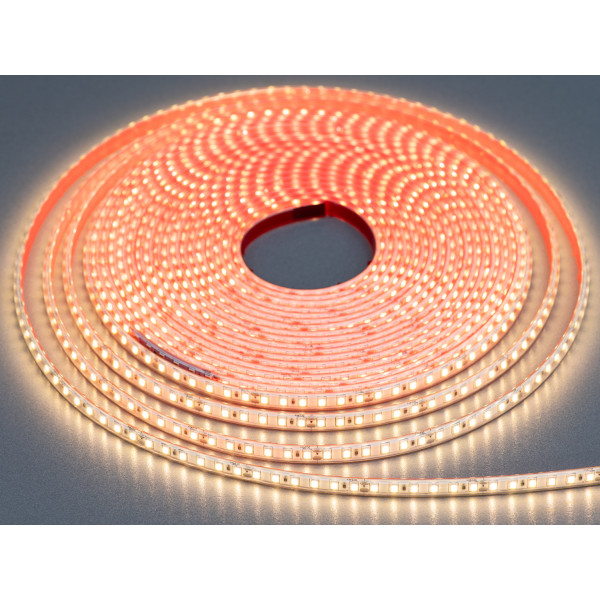 LED стрічка 24в, 120 шт/м, герметична, 8мм, теплий Diasha N24-2835-120-WW-65-8