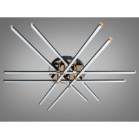 LED люстра стельова чорна 140Вт до 24 м² Diasha SX8258/6BK