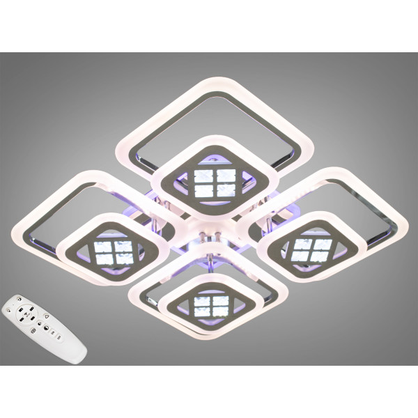 Люстра потолочная в зал с пультом 200W Diasha A2102/4+4LED3colordimmer