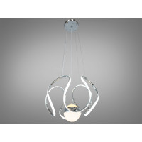 Сучасна світлодіодна люстра потужністю 75 Вт, колір хром Diasha 1955/1HR