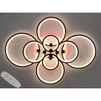 Світлодіодна люстра з пультом, диммером, підсвіткою, 175W, чорна Diasha 8022/8BKLED3colordimmer Світлодіодна люстра з пультом, диммером, підсвіткою, 175W, чорна Diasha 8022/8BKLED3colordimmer