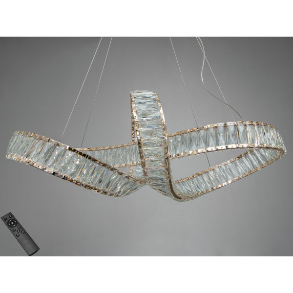 LED люстра-підвіс Мебіус золото з пультом Diasha 549/800G
