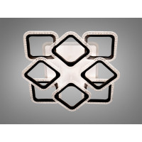 Стельова світлодіодна люстра з димером 130W Diasha AS8170/4+4BKLED3colordimmer