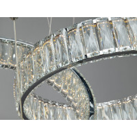 Люстра підвісна LED Diasha хром 3 кільця 140 Вт Diasha 523/400x3CH