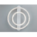 Стельова LED люстра кільця біла 72W  Diasha MX78203/500+300WH