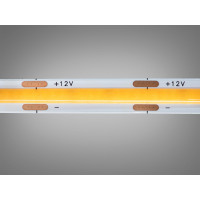 COB LED стрічка 12В, 480 діодів на метр, 8мм, теплий Diasha P12-COB-480-WW-20-8