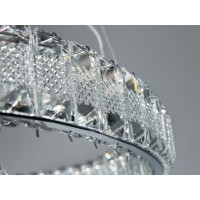 LED люстра хром 92 Вт кришталь з пультом Diasha D8879/500CH