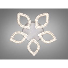 Стельова LED люстра біла 52W пульт димер 5 пелюсток Diasha S2599/5WHLED3colordimmer