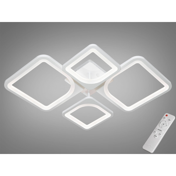 Люстра стельова LED Diasha 8060 біла 60 Вт пульт Diasha 8060/2+2WH