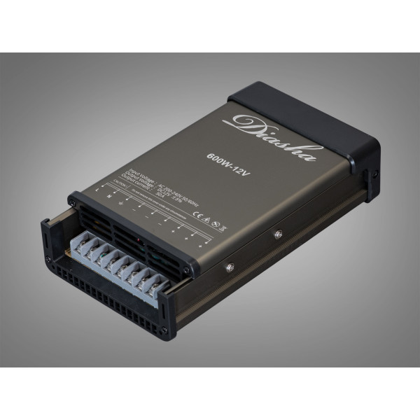 Надпотужний блок живлення 12В, із захистом від дощу, 600Вт, 50А Diasha PPF-PW-IP54-12v-600w