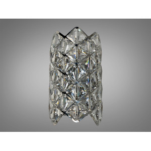 Елегантне класичне бра з кришталю під дві лампи, срібного кольору Diasha 9133-B300CH