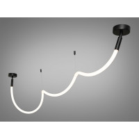 Трендова підвісна світлодіодна люстра Шланг, 22Вт, чорний Diasha SY9610-2000BK