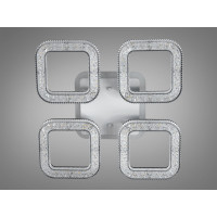 Пристельова світлодіодна чорна люстра з пультом, підсвіткою, 50W Diasha S2205/4BKLED3colordimmer