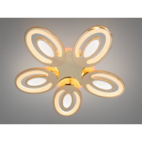 Стельова LED люстра хром 60Вт пульт 3 кільця Diasha 2528/5GLED3colordimmer