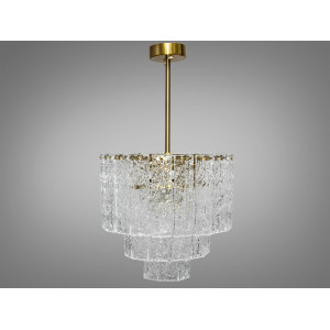 Дивовижна люстра підвіс зі скляними елементами на 5 ламп, бронза Diasha 816/400BR