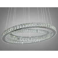 Хрустальная светодиодная люстра 75 Вт, хром Diasha 7206-9A/750+580HR