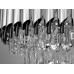 Підвісна кришталева люстра Diasha серія 1013 хром чорний 9 ламп E14 Diasha 9001-550CH+PB