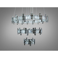 Кришталева світлодіодна люстра-підвіс, 70W Diasha 7967/600+400+200CH