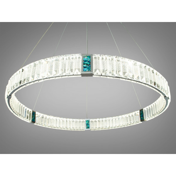 Подвесная светодиодная люстра кольца с хрусталем в стиле модерн Diasha 81028-800HR