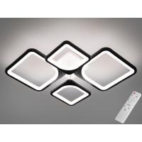 LED люстра смарт Серія 8060 чорна 60 Вт з пультом Diasha 8060/2+2BK