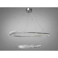Светодиодная хрустальная люстра 175 Вт, хром Diasha 548/1000+600CH