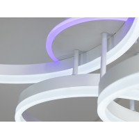 Пристельова світлодіодна люстра з пультом, дімером, 120Вт, біла Diasha 8174/345WHLED3colordimmer