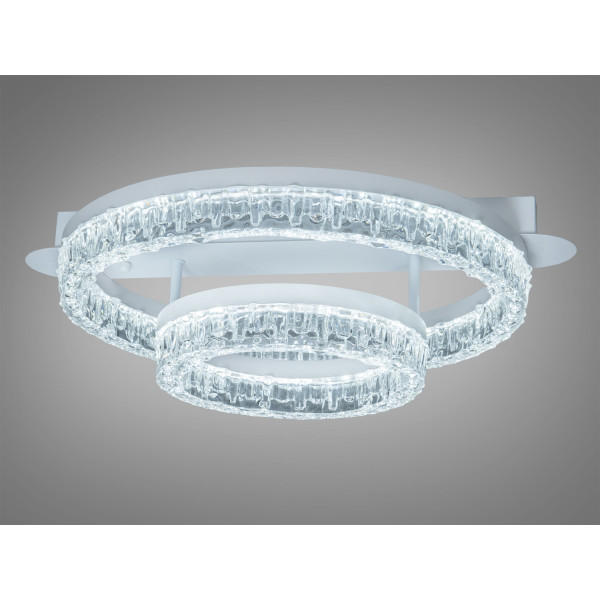 Стельова світлодіодна люстра MX78203 400+200 біла 60W акрилові кільця Diasha MX78203/400+200WH